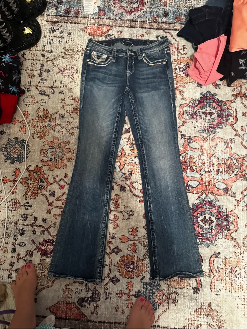 Vigoss Women's Medium Blue Bootcut Jeans